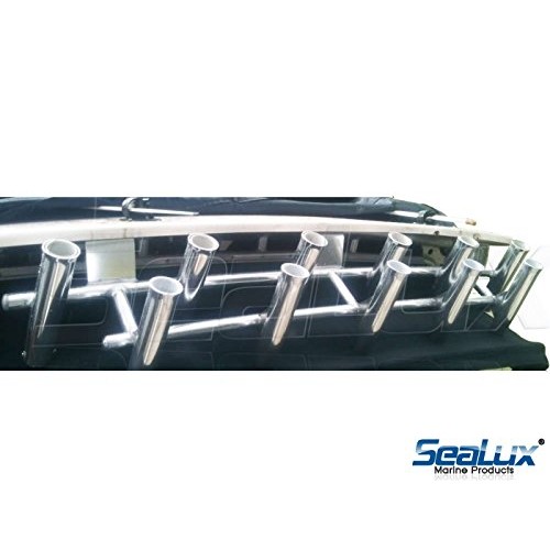 SeaLux Marine 316 Stainless Steel Flared Weld On Rod Holder 9-3/4