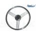 SeaLux 9 Spokes Stainless Steel Marine Boat Steering Wheel 13-1/2'', 15 degree dish