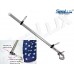 SeaLux Marine Stainless Steel Rail Mount Flag Staff Pole with adjustable Clamps and Split clips for Marine/ Boat/ Kayak