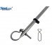 SeaLux Marine Stainless Steel Rail Mount Flag Staff Pole with adjustable Clamps and Split clips for Marine/ Boat/ Kayak