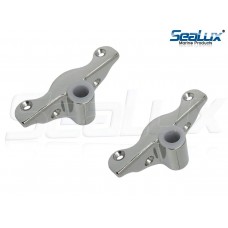 SeaLux 316 Stainless Steel Edge Mount Oarlock Sockets for 1/2" Shank (Pair)