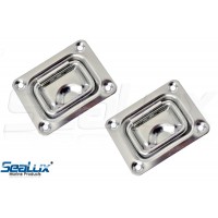 SeaLux Marine Flush Mount Hatch Lift Handle/Ring Pull - 304 Stainless Steel - 3" x 2-1/4"(76 x 57 mm) (2 PCs)