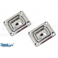 SeaLux Marine Flush Mount Hatch Lift Handle/Ring Pull - 304 Stainless Steel - 3" x 2-1/4"(76 x 57 mm) (2 PCs)