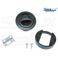 SeaLux 2-3/8" Plastic BLACK Hatch Flush Pull Slam Latch for marine boat and RV