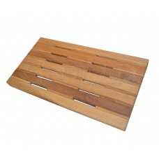 SeaLux Wall Mount 24" x 13" Folding Shower Teak Bench in Teak Board for Boat, Shower Room, Steam and Sauna Room