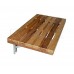 SeaLux Wall Mount 24" x 13" Folding Shower Teak Bench in Teak Board for Boat, Shower Room, Steam and Sauna Room