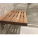 SeaLux Wall Mount 24" x 13" Folding Shower Teak Bench in Teak Board for Boat, Shower Room, Steam and Sauna Room