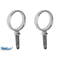 SeaLux 316 Stainless Steel I.d. 2-1/4" Round Oarlock Heavy Duty 1/2"x 2" shaft for boat/ kayak (Pair)