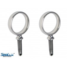 SeaLux 316 Stainless Steel I.d. 2-1/4" Round Oarlock Heavy Duty 1/2"x 2" shaft for boat/ kayak (Pair)