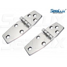 SeaLux Marine Surface Mount SS Large Leave Hatch Door Hinge 3-3/4" x 1-1/2" for RV, Boat, Yacht (pair)