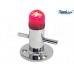 SeaLux Marine 316SS 4" Diffused RED LED Light Samson Post Cross Bollard Cleat/Mooring Bit 3-3/16" (80 mm) Round Base Plate