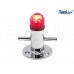 SeaLux Marine 316SS 4" Diffused RED LED Light Samson Post Cross Bollard Cleat/Mooring Bit 3-3/16" (80 mm) Round Base Plate