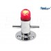 SeaLux Marine 316SS 4" Diffused RED LED Light Samson Post Cross Bollard Cleat/Mooring Bit 3-3/16" (80 mm) Round Base Plate