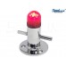 SeaLux Marine 316SS 4" Diffused RED LED Light Samson Post Cross Bollard Cleat/Mooring Bit 3-3/16" (80 mm) Round Base Plate