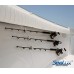 SeaLux Premium Anodized BLACK Aluminum Snap Lock Rod and Reel Storage Hanger Rack Set for Boat, car, Van