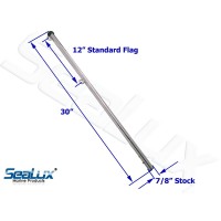 SeaLux Marine Boat 30" Flag Stanchion Pole OEM Quality 7/8" stock