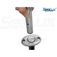 SeaLux Marine Boat Flag Stanchion Pole 90 degree Flush Mounting Base/Socket (316 SS OEM Quality, Mounting Socket Only)