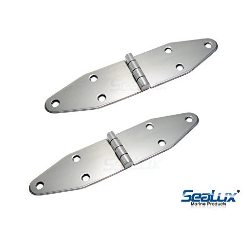 SeaLux Stainless Steel Large Heavy Duty Strap Hinges Overall