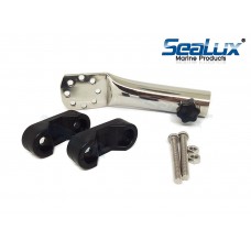 SeaLux Marine Adjustable Rail Mount /Clamp on Angled Flag Pole Base Socket for Boat