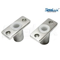 SeaLux Marine 316 Stainless Steel TOP Mount Oarlock Sockets for 1/2" shank (Pair)