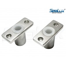 SeaLux Marine 316 Stainless Steel TOP Mount Oarlock Sockets for 1/2" shank (Pair)