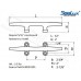 SeaLux 12" Blue Water Open Base Cleat 316 Stainless Steel for Rope tie on boat yacht and kayak