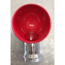 SeaLux Round Stamped 316 Stainless Steel Cowl Vent in RED 4" plate, Dorade Box vent