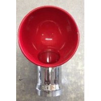 SeaLux Round Stamped 316 Stainless Steel Cowl Vent in RED 3" diameter plate, Dorade Box vent