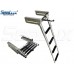 SeaLux Marine Deluxe Extra Drop Down 4-Step Slide Under Platform Mount Boarding Ladder with Retaining Strap OEM quality