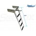 SeaLux Marine Deluxe Extra Drop Down 4-Step Slide Under Platform Mount Boarding Ladder with Retaining Strap OEM quality