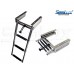 SeaLux Marine Deluxe Extra Drop Down 3-Step Slide Under Platform Mount Boarding Ladder with Retaining Strap OEM quality