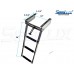 SeaLux Marine Deluxe Extra Drop Down 3-Step Slide Under Platform Mount Boarding Ladder with Retaining Strap OEM quality