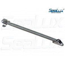 SeaLux Marine 8-1/4 x 7/16 HATCH SUPPORT SPRING Holder Stainless steel includes fork and U-bolt Support plate (Small) Lid, Door, Cover, Cabinet, Window