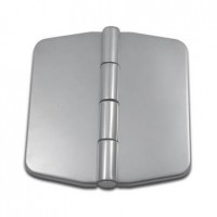 SeaLux Marine 3" x 3" Hinges with Cover Caps - 6 Fixing Holes - Mirror Polished 316 Stainless Steel (Pair)