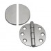 SeaLux Marine Dia. 2-9/16" Round Hinges with Cover Caps - 6 Fixing Holes - Mirror Polished 316 Stainless Steel (Pair)