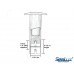 SeaLux 316 SS Drop-In Swivel Gunnel Rod Holder Insert/Adapter