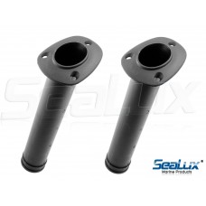 SeaLux 9-1/2" U.V. Stabilized Nylon 30 Degree Flush Mount Console Rod Holders (2 pcs) for Kayak, Boat