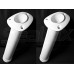 SeaLux 9-1/2" U.V. Stabilized Nylon 30 Degree Flush Mount Console WHITE Rod Holders no Cap (2-pc) for Kayak, Boat