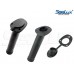 SeaLux 9-1/2" U.V. Stabilized Nylon 30 Degree Flush Mount BLACK Console Rod Holders  with CAP (2 pcs) for Kayak, Boat