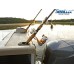 SeaLux 9-1/2" U.V. Stabilized Nylon 30 Degree Flush Mount BLACK Console Rod Holders  with CAP (2 pcs) for Kayak, Boat
