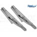 SeaLux Heavy Duty 12" Stainless Steel 90 degree Folding Brackets for Shelf, Bench, Table Support with Short release Handle / Max. Bearing 550 lb (Sold as 2 pcs)