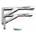 SeaLux New Style Wall Mount Folding Brackets 90 degree Shelf, Bench, Table Support Stainless Steel 12" Long Arm with easy reach long release Handle / Max. Bearing 330 lb (Sold as 2 pcs)
