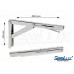 SeaLux New Style Wall Mount Folding Brackets 90 degree Shelf, Bench, Table Support Stainless Steel 12" Long Arm with easy reach long release Handle / Max. Bearing 330 lb (Sold as 2 pcs)