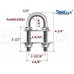 SeaLux Marine Boat Bow Eye Stern Eye U Bolt Tie Down 1/2" Stock, 4-1/4" Overall Length, 2-1/2" thread Length with Hex Nuts and washers-SL875062