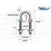 SeaLux Marine Boat Bow Eye Stern Eye U Bolt Tie Down 1/2" Stock, 4-3/4" Overall Length, 3" thread Length with Hex Nuts and washers-SL875053