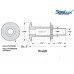 SeaLux Marine STRAIGHT 316 SS Trim Cover Black Poly Thru-Hull/Scupper Drain with RUBBER FLAPPER for Hose dia. 1-1/2 ", Flange dia. 2-3/8 " for Bilge Pump