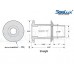 SeaLux Marin STRAIGHT 316 SS Trim Cover Black Poly Thru-Hull/Scupper Drain with RUBBER FLAPPER for Hose dia. 2", Flange dia. 3-1/4" for Bilge Pump