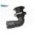 SeaLux Marine Thru-Hull/Scupper Drain for Hose dia. 1-1/2 ", Flange dia. 2-3/8 " with 316 SS Trim Cover Black Poly 90 Degrees L Shape for Bilge Pump