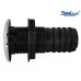 SeaLux Marine STRAIGHT 316 SS Trim Cover Black Poly Thru-Hull/Scupper Drain for Hose dia. 1-1/2 ", Flange dia. 2-3/8 " for Bilge Pump