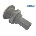 SeaLux Marine STRAIGHT 316 SS Trim Cover Grey Poly Thru-Hull/ STALON Scupper Drain with RUBBER FLAPPER for Hose dia. 1-1/2", Flange dia. 3-1/4" for Bayliner Boat (Southco, part number M7-10-9005254)